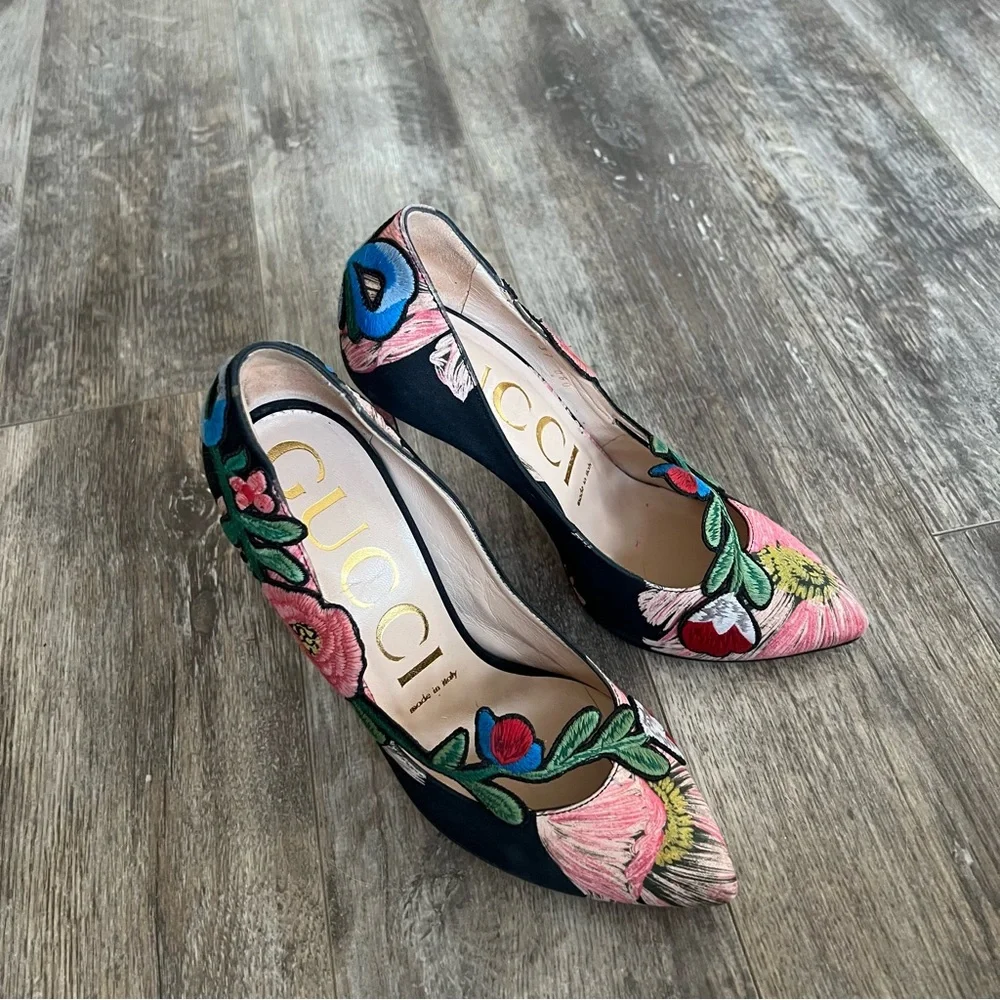 Rare! Gucci Canvas Flora Print Ophelia - Picture 3 of 12
